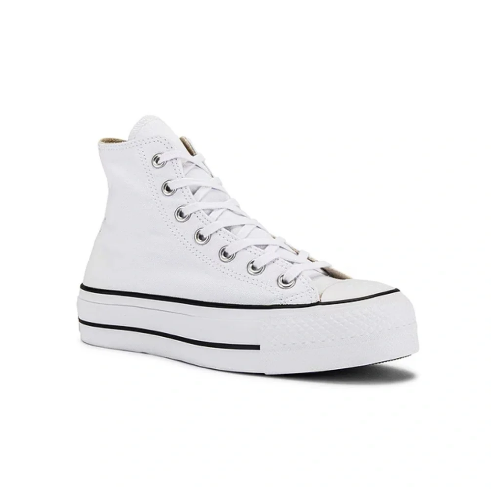 Converse All Star Chuck Taylor Lift Hi White Tops sneakers shoes Revolve 10.5